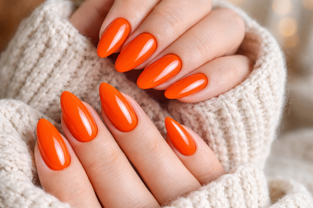 Fiery Orange Jadi Tren Nail Tak Terduga Musim Dingin