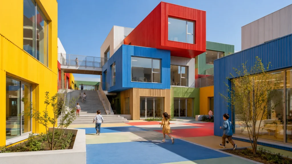 Blok Warna Modular Bikin Ruang Anak Hidup