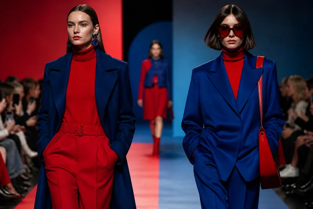 Tren Merah Biru Dominasi Runway Fashion 2026