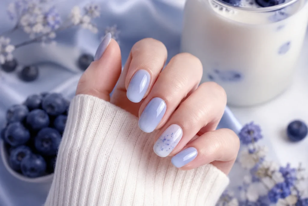 Blueberry Milk Nails, Tren Kuku Paling Fresh