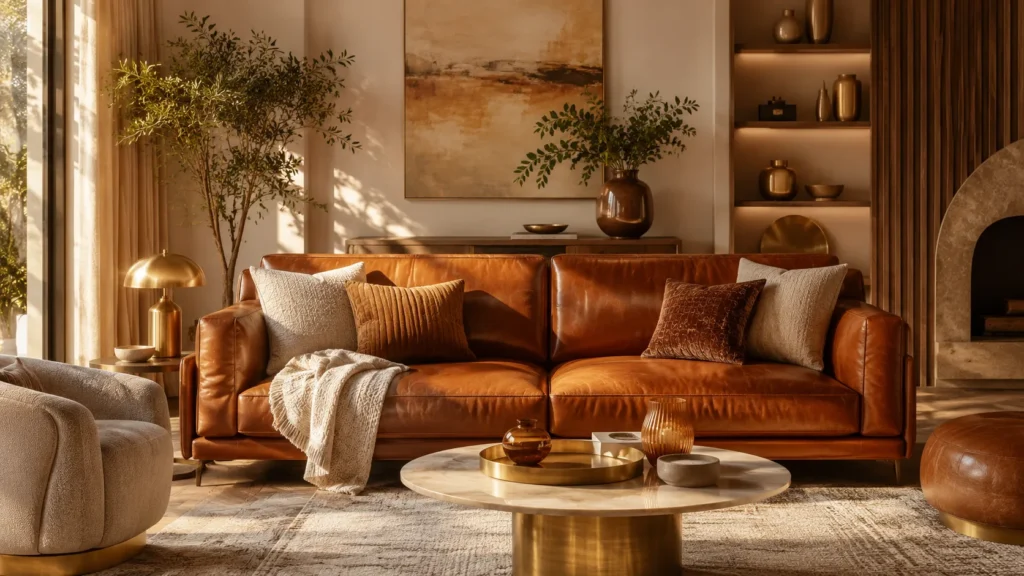 Warna Cognac Bikin Rumah Hangat dan Terasa Mewah